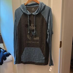 Men’s Disney Mickey Mouse Blue and Gray Hoodie
